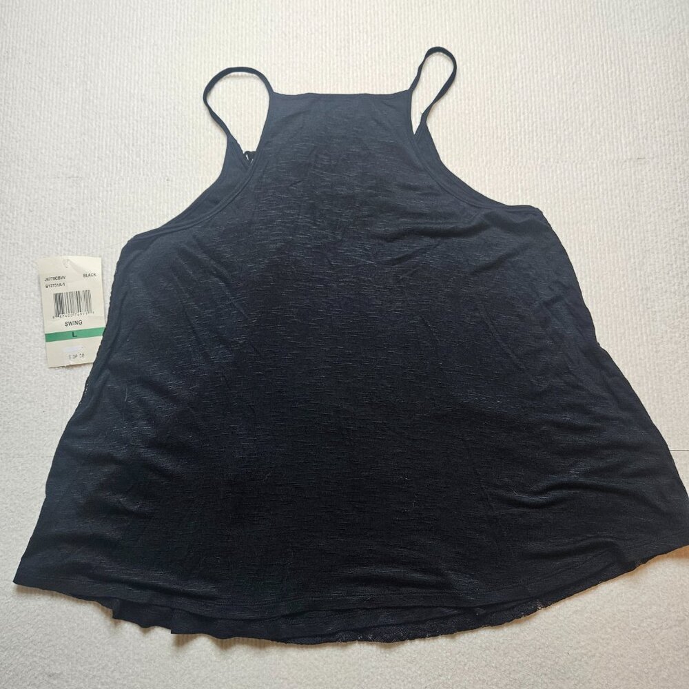NWT eyeshadow black lace halter swing top - size Large - Picture 9 of 9